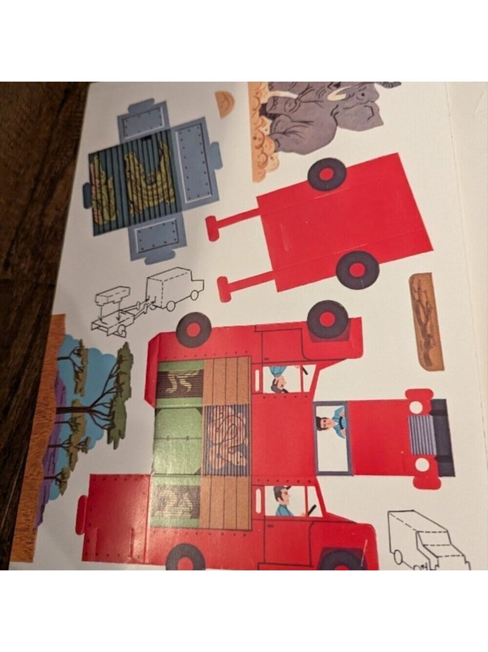 Vintage 1975 Tiny Safari paper craft Press-Out Book a Whitman book - Picture 6 of 8